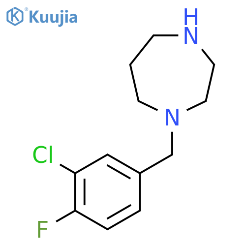 1-[(3-Chloro-4-fluorophenyl)methyl]-1,4-diazepane structure