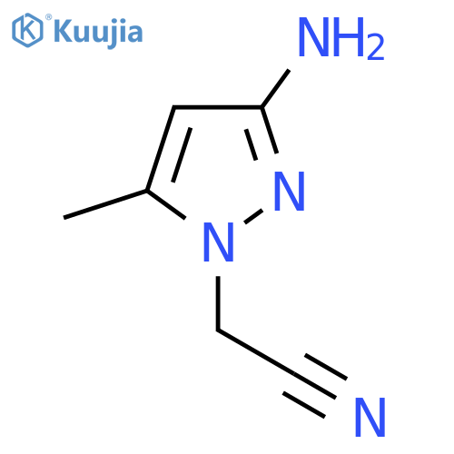 2-(3-amino-5-methyl-1H-pyrazol-1-yl)acetonitrile structure