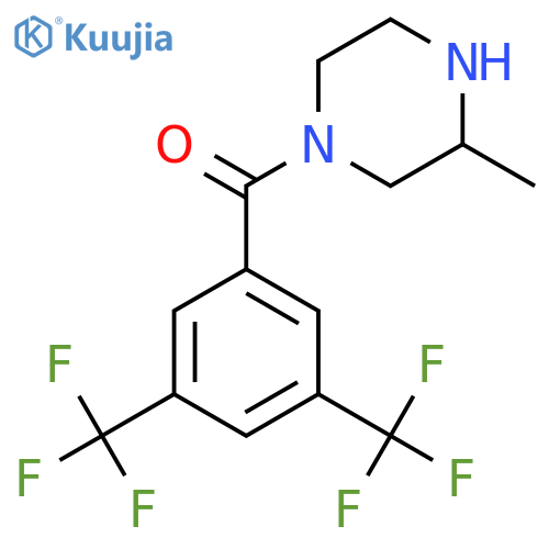 1-[3,5-Bis(trifluoromethyl)benzoyl]-3-methylpiperazine structure