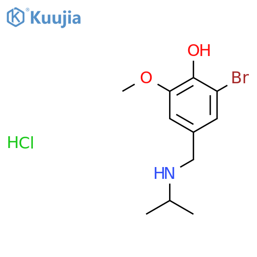 2-Bromo-6-methoxy-4-{[(propan-2-yl)amino]methyl}phenol hydrochloride structure