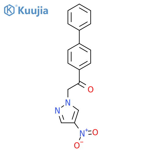 2-(4-Nitro-1H-pyrazol-1-yl)-1-(4-phenylphenyl)ethan-1-one structure