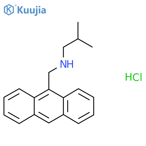 (Anthracen-9-ylmethyl)(2-methylpropyl)amine hydrochloride structure