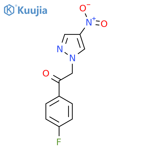 1-(4-fluorophenyl)-2-(4-nitro-1H-pyrazol-1-yl)ethan-1-one structure