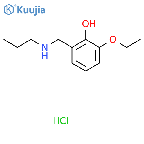 2-{[(Butan-2-yl)amino]methyl}-6-ethoxyphenol hydrochloride structure