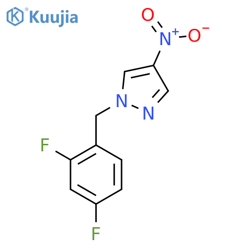 1-[(2,4-Difluorophenyl)methyl]-4-nitro-1H-pyrazole structure