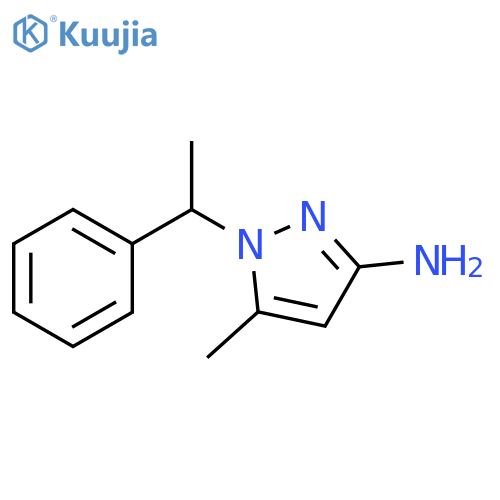 5-methyl-1-(1-phenylethyl)-1H-pyrazol-3-amine structure