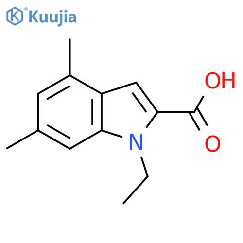 1-Ethyl-4,6-dimethyl-1H-indole-2-carboxylic acid structure