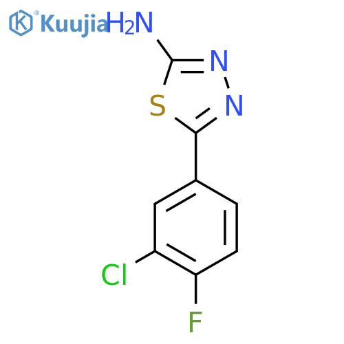 5-(3-Chloro-4-fluorophenyl)-1,3,4-thiadiazol-2-amine structure