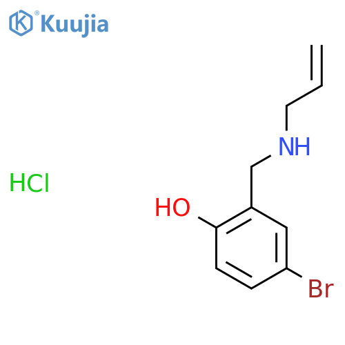 4-Bromo-2-{[(prop-2-en-1-yl)amino]methyl}phenol hydrochloride structure