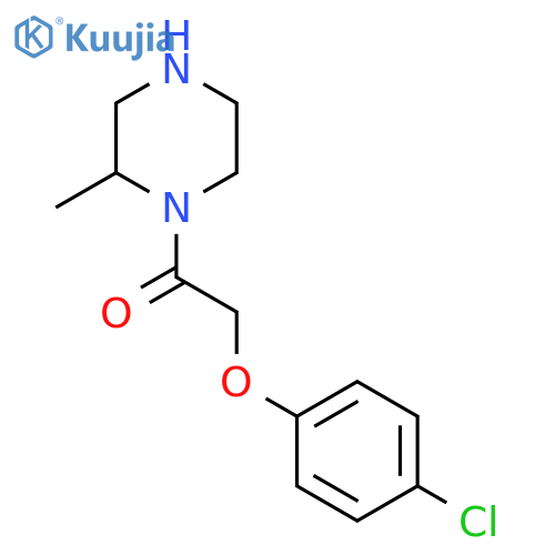 2-(4-Chlorophenoxy)-1-(2-methylpiperazin-1-yl)ethan-1-one structure