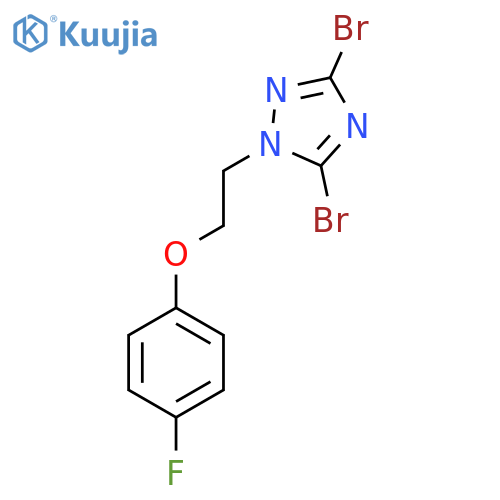 3,5-Dibromo-1-[2-(4-fluorophenoxy)ethyl]-1H-1,2,4-triazole structure
