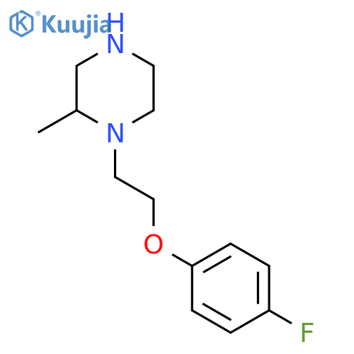 1-[2-(4-Fluorophenoxy)ethyl]-2-methylpiperazine structure