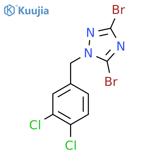 3,5-Dibromo-1-[(3,4-dichlorophenyl)methyl]-1H-1,2,4-triazole structure