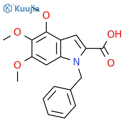 1-Benzyl-4,5,6-trimethoxy-1H-indole-2-carboxylic acid structure