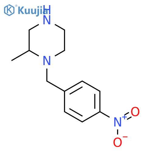 2-Methyl-1-[(4-nitrophenyl)methyl]piperazine structure