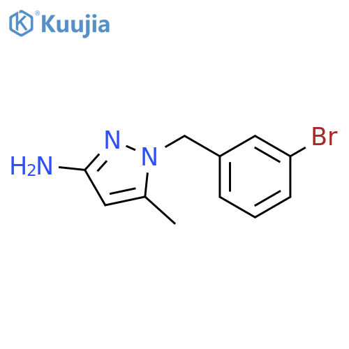 1H-Pyrazol-3-amine, 1-[(3-bromophenyl)methyl]-5-methyl- structure