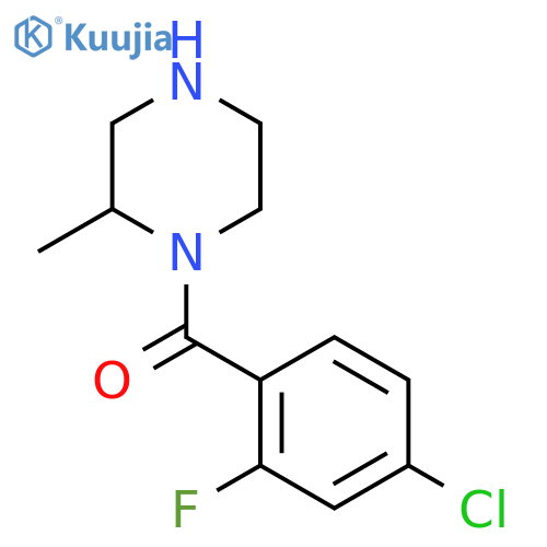 1-(4-Chloro-2-fluorobenzoyl)-2-methylpiperazine structure