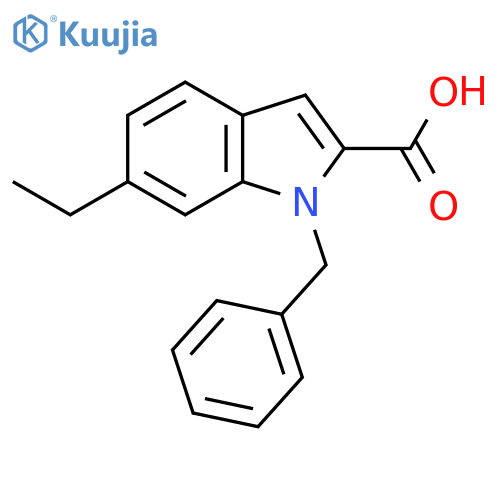 1-Benzyl-6-ethyl-1H-indole-2-carboxylic acid structure