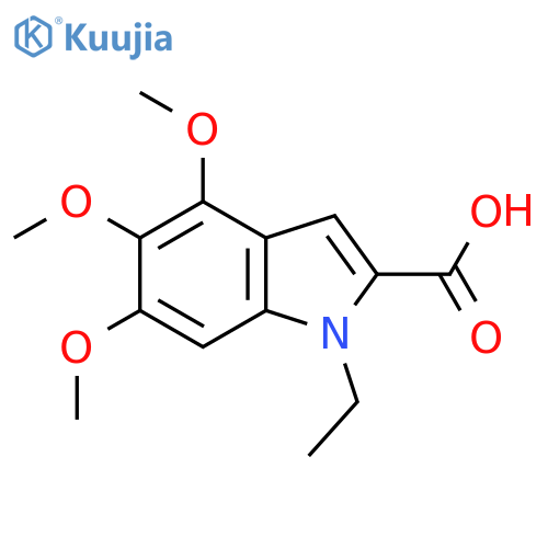 1-Ethyl-4,5,6-trimethoxy-1H-indole-2-carboxylic acid structure