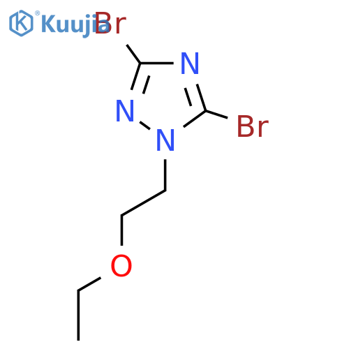 3,5-Dibromo-1-(2-ethoxyethyl)-1H-1,2,4-triazole structure