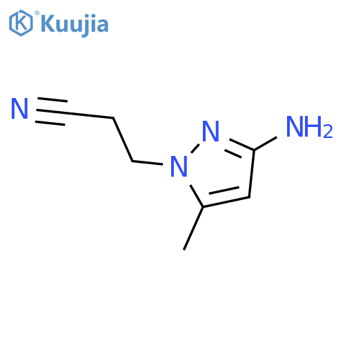 3-(3-amino-5-methyl-1H-pyrazol-1-yl)propanenitrile structure