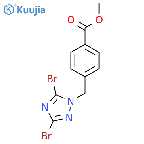 Methyl 4-[(3,5-dibromo-1H-1,2,4-triazol-1-yl)methyl]benzoate structure