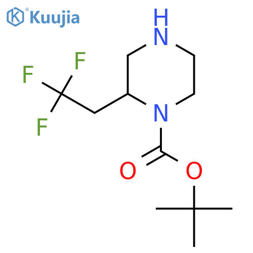 2-(2,2,2-Trifluoro-ethyl)-piperazine-1-carboxylic acid tert-butyl ester structure