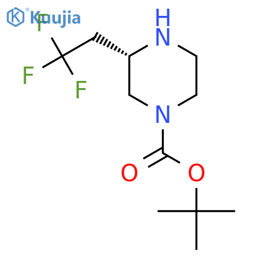 (S)-3-(2,2,2-Trifluoro-ethyl)-piperazine-1-carboxylic acid tert-butyl ester structure