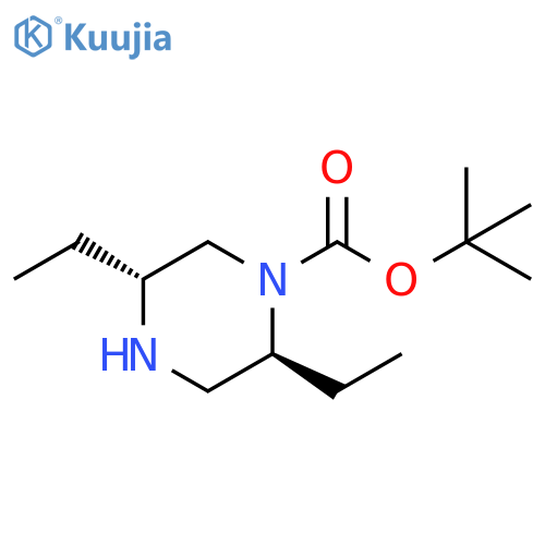 (2S,5R)-TERT-BUTYL 2,5-DIETHYLPIPERAZINE-1-CARBOXYLATE structure