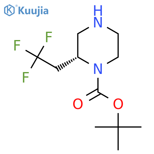 (R)-2-(2,2,2-Trifluoro-ethyl)-piperazine-1-carboxylic acid tert-butyl ester structure