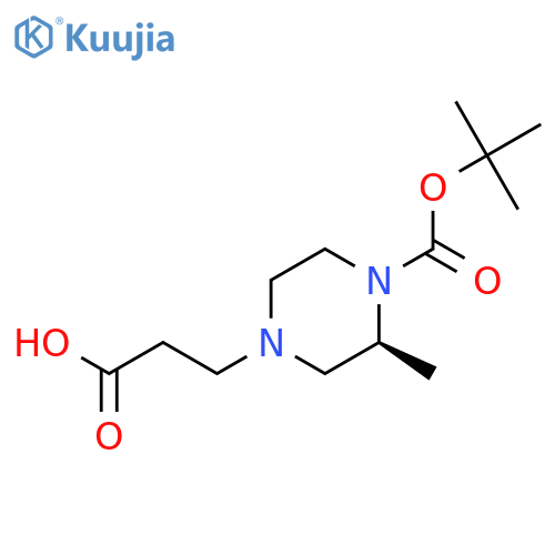 3-(4-(Tert-butoxycarbonyl)-3-methylpiperazin-1-YL)propanoic acid structure