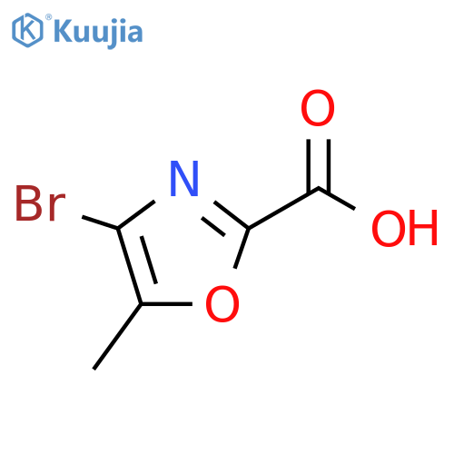 4-Bromo-5-methyl-oxazole-2-carboxylic acid structure