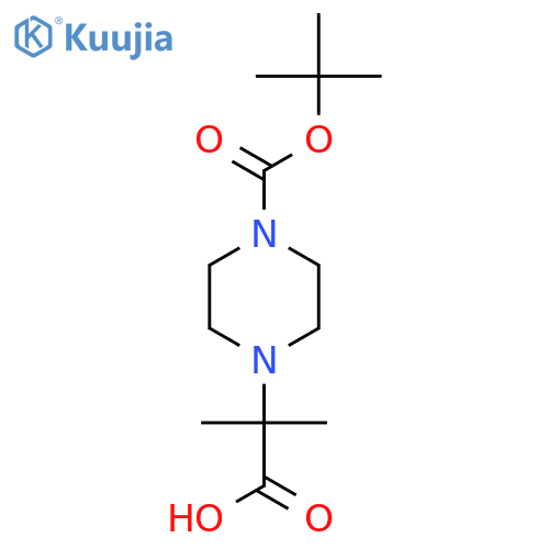 2-{4-[(tert-butoxy)carbonyl]piperazin-1-yl}-2-methylpropanoic acid structure