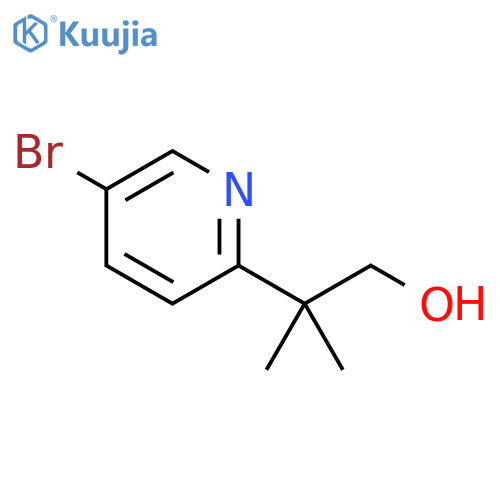 2-(5-bromopyridin-2-yl)-2-methylpropan-1-ol structure