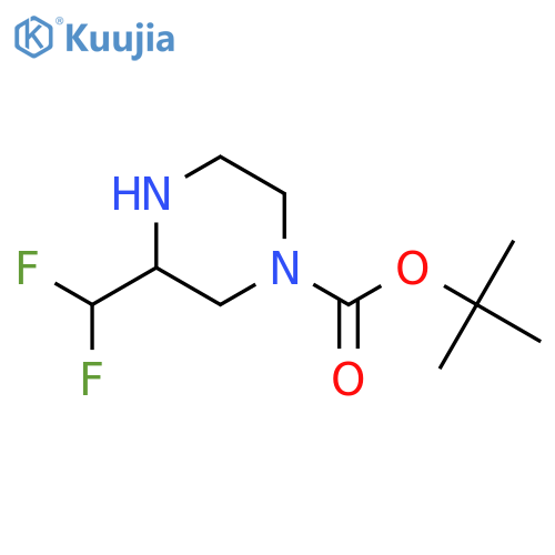 tert-butyl 3-(difluoromethyl)piperazine-1-carboxylate structure