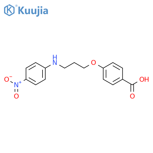 Benzoic acid, 4-[3-[(4-nitrophenyl)amino]propoxy]- structure