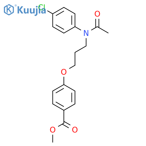 Benzoic acid, 4-[3-[acetyl(4-chlorophenyl)amino]propoxy]-, methyl ester structure