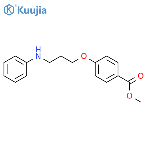 Benzoic acid, 4-[3-(phenylamino)propoxy]-, methyl ester structure