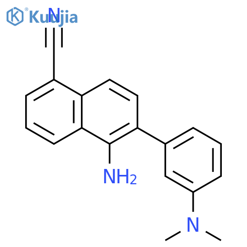 5-Amino-6-(3-(dimethylamino)phenyl)-1-naphthonitrile structure