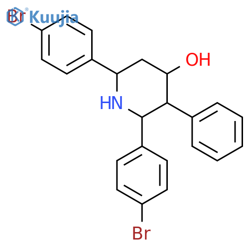 4-Piperidinol,2,6-bis(4-bromophenyl)-3-phenyl- structure