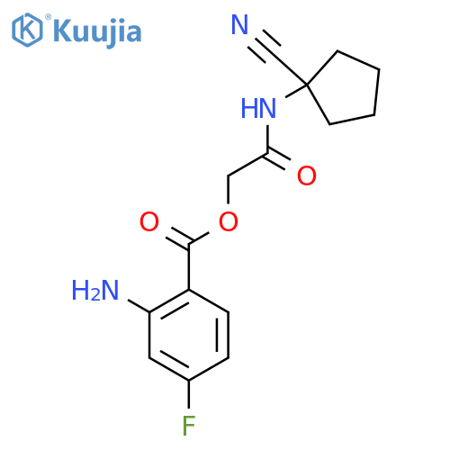 [2-[(1-Cyanocyclopentyl)amino]-2-oxoethyl] 2-amino-4-fluorobenzoate structure