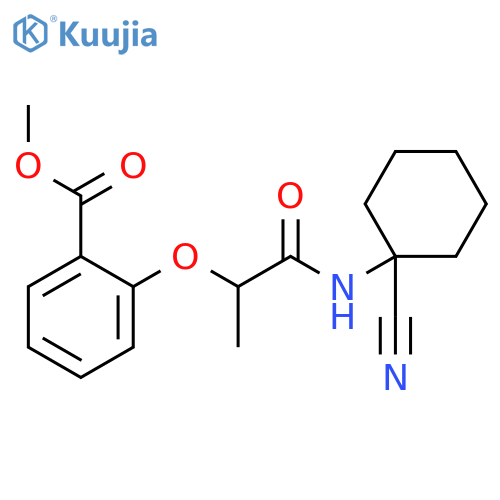 Methyl 2-[2-[(1-cyanocyclohexyl)amino]-1-methyl-2-oxoethoxy]benzoate structure