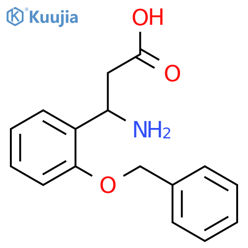 Benzenepropanoic acid, b-amino-2-(phenylmethoxy)- structure