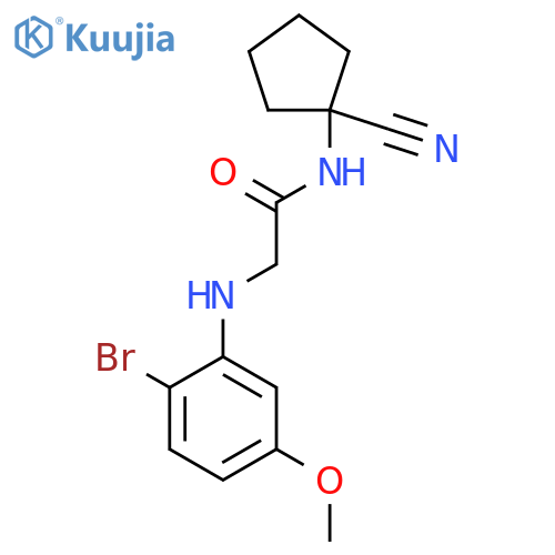 2-[(2-bromo-5-methoxyphenyl)amino]-N-(1-cyanocyclopentyl)acetamide structure