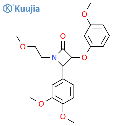 4-(3,4-Dimethoxyphenyl)-1-(2-methoxyethyl)-3-(3-methoxyphenoxy)azetidin-2-one structure