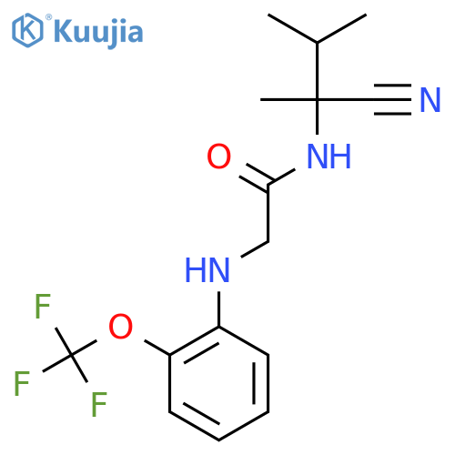 N-(1-cyano-1,2-dimethylpropyl)-2-{[2-(trifluoromethoxy)phenyl]amino}acetamide structure