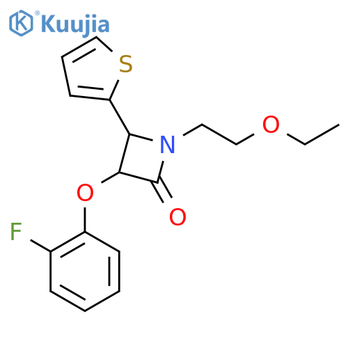 1-(2-Ethoxyethyl)-3-(2-fluorophenoxy)-4-(thiophen-2-yl)azetidin-2-one structure