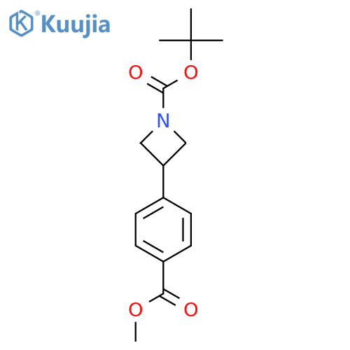 Tert-butyl 3-(4-(methoxycarbonyl)phenyl)azetidine-1-carboxylate structure