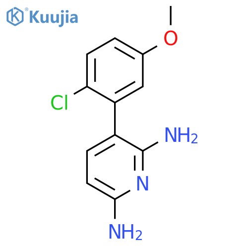 3-(2-Chloro-5-methoxyphenyl)pyridine-2,6-diamine structure