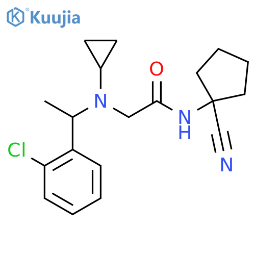 2-{[1-(2-chlorophenyl)ethyl](cyclopropyl)amino}-N-(1-cyanocyclopentyl)acetamide structure